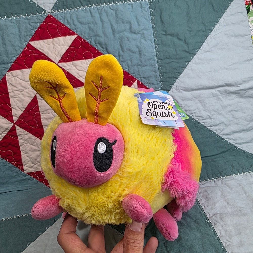 Squishable Mini Rosy Maple Moth Plush Project Open Squish Pink Yellow w/Tags